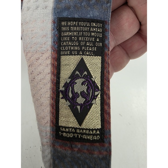 Vintage The Territory Ahead Shirt Mens Large‎ Multicolor Southwestern Cotton 90s - Picture 3 of 7